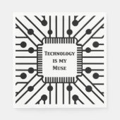 Technologie is mijn muze servet (Voorkant)