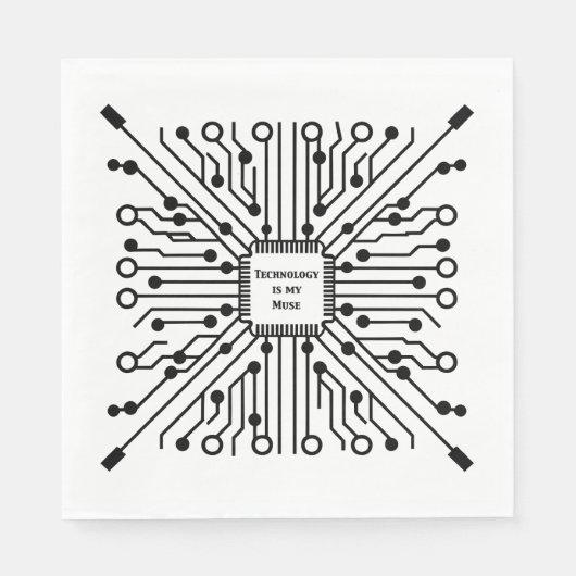 Technologie is mijn muze servet (Voorkant)