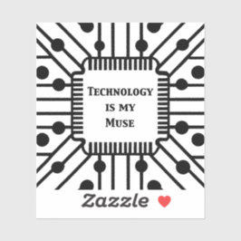 Technologie is mijn muze sticker