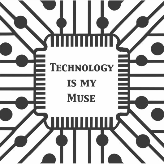 Technologie is mijn muze sticker (Voorkant)