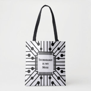 Technologie is mijn muze tote bag