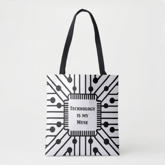 Technologie is mijn muze tote bag (Voorkant)