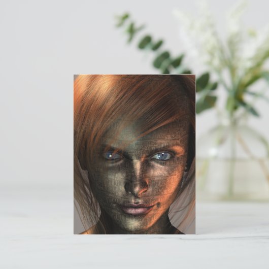 Technologie-mens Briefkaart (Staand voorkant)