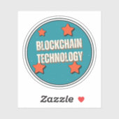 Technologie met een blokkeerketen sticker (Vel)
