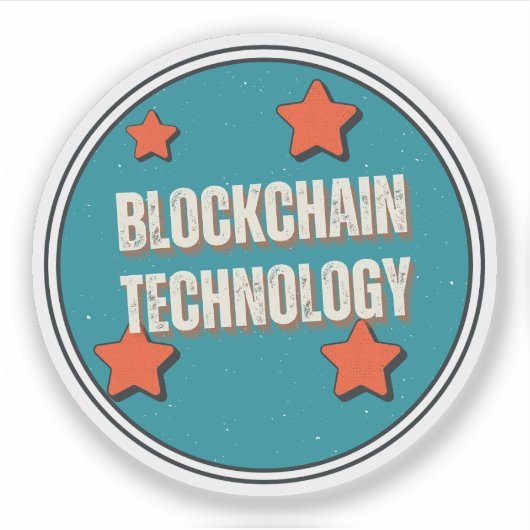 Technologie met een blokkeerketen sticker (Voorkant)