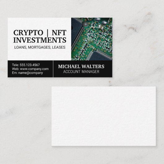 Technologie | Microchiphardware Visitekaartje (Voorkant / Achterkant)