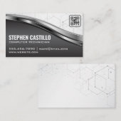 Technologie | Modern | QR-code Visitekaartje (Voorkant / Achterkant)