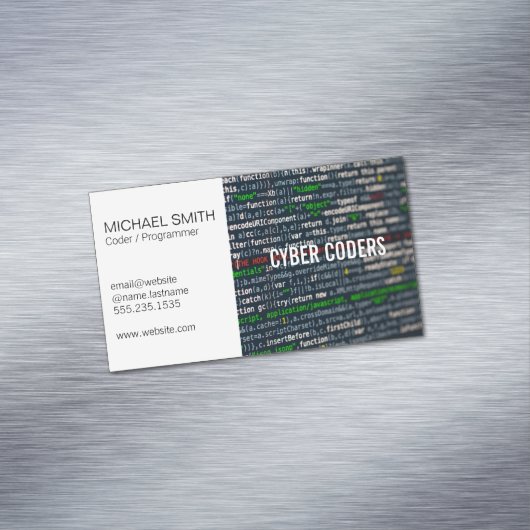 Technologie | Programmeur | Coder Magnetisch Visitekaartje (Voorbeeld)