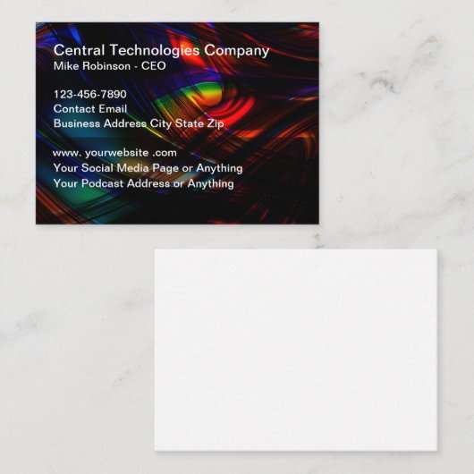 Technologie Thema Visitekaartjes Cool Design (Voorkant / Achterkant)