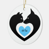 Technologie van de dierenarts keramisch ornament (Links)