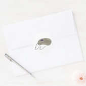 Technologie voor bekabelde technische computermuis ronde sticker (Envelop)