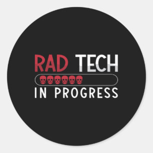Technologie voor radiologie en radiologie in stand ronde sticker
