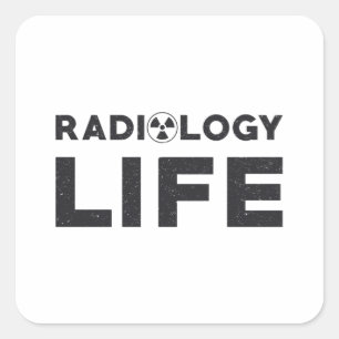 Technologie voor radiologie Life Rad Technologie Vierkante Sticker