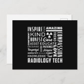 Technologie voor radiologie Tech Tech Rad Tech X-R Briefkaart (Voorkant / Achterkant)