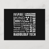 Technologie voor radiologie Tech Tech Rad Tech X-R Briefkaart (Voorkant)