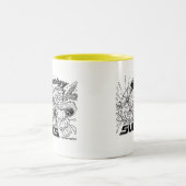 technologie zucht aap tweekleurige koffiemok (Center)