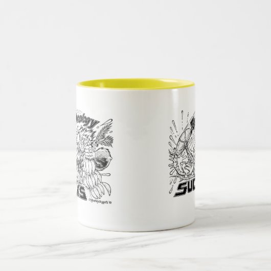 technologie zucht aap tweekleurige koffiemok (Center)