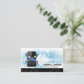 Technologieachtergrond | Phone Apps Software-Logo Visitekaartje (Staand voorkant)