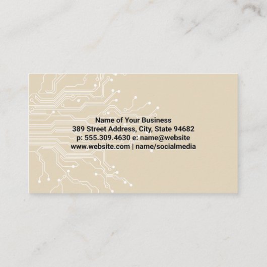 Technologienetwerk Logo | Circuits Visitekaartje (Achterkant)