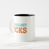 TechnologieRocks Tweekleurige Koffiemok (Voorkant links)