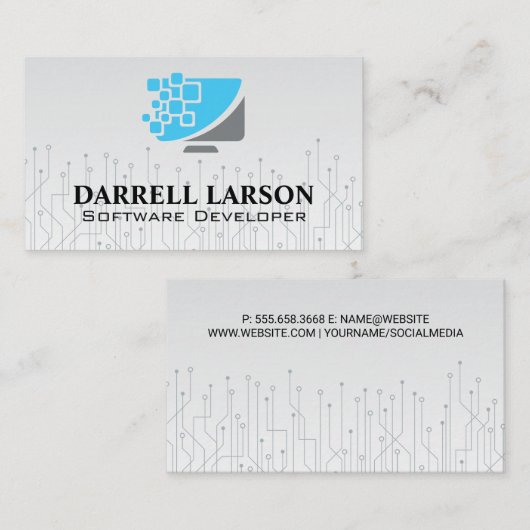 Technologiesoftware - Logo Visitekaartje (Voorkant / Achterkant)