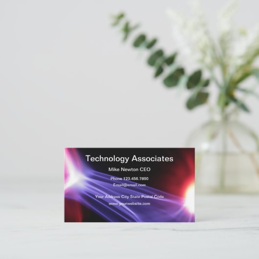 Technologiethema Cool Design Visitekaartje (Staand voorkant)