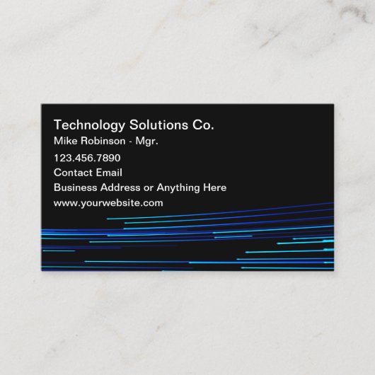 Technologiethema-Visitekaartjes Visitekaartje (Voorkant)