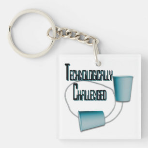 Technologisch uitgedaagde Humor Sleutelhanger