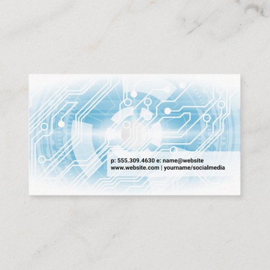 Technologische achtergrond | Schakelingen  Visitekaartje (Achterkant)