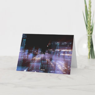 Technologische digitale stad feestdagen kaart