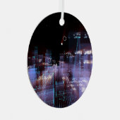 Technologische digitale stad metalen ornament (Voorkant Rechts)