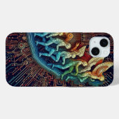 Technologische evolutie: Futuristische zwart-witco Case-Mate iPhone Case (Achterkant (horizontaal))