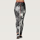 Technologische evolutie: Futuristische zwart-witco Leggings (Achterkant)