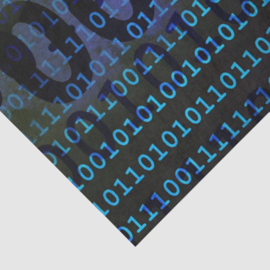 Technology Binary Code Decoupage Tissuepapier (Detail)