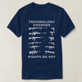 Technology Changes Rights Do Not Pro Guns Rights U T-shirt (Design voorkant)