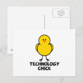 Technology Chick Briefkaart (Voorkant / Achterkant)
