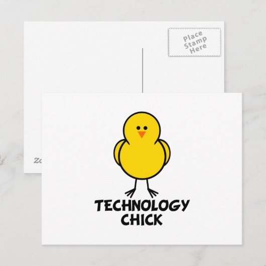 Technology Chick Briefkaart (Voorkant / Achterkant)