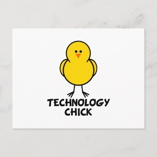 Technology Chick Briefkaart (Voorkant)