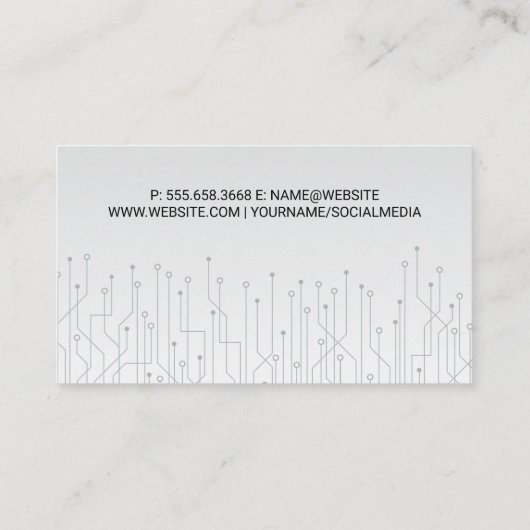 Technology Circuit Board Visitekaartje (Achterkant)
