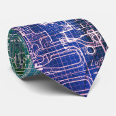 Technology Engineer blauwdruk Stropdas (Opgerold)