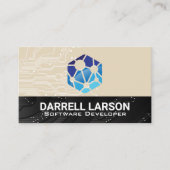 Technology Network Logo | Technische achtergrond v Visitekaartje (Voorkant)