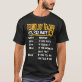 Technology Teacher Hourly Rate Computer Teacher T-shirt (Voorkant)
