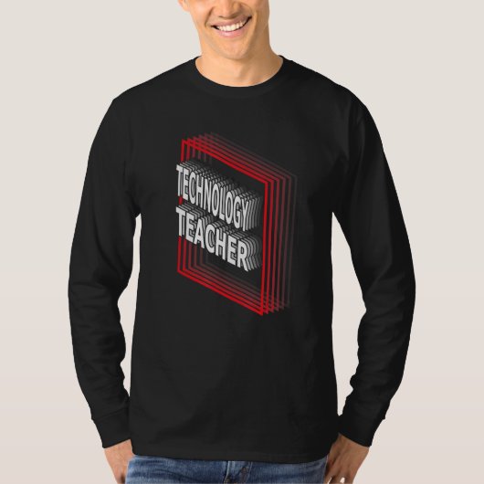 Technology Teacher Job Title Appreciation Retro T-shirt (Voorkant)