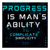 technology tech Progress Perfect Poster (Voorkant)