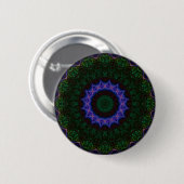 Technomancy Zwart Abstract Mandala Button (Voorkant /achterkant)