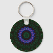 Technomancy Zwart Abstract Mandala Sleutelhanger (Voorkant)