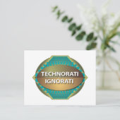 Technorati vs Ignorati horizontaal Briefkaart (Staand voorkant)