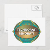 Technorati vs Ignorati horizontaal Briefkaart (Voorkant / Achterkant)