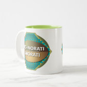 Technorati vs Ignorati Tweekleurige Koffiemok (Voorkant links)