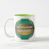 Technorati vs Ignorati Tweekleurige Koffiemok (Links)